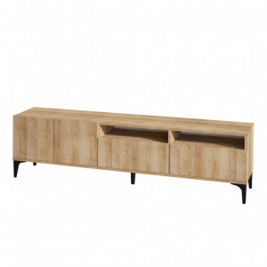 Comoda TV Salvador, Model Ross, 180x52x35 cm, Stejar - Img 4