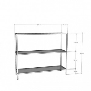Consola Model D101, Auriu, 100x30x85 cm - Img 2