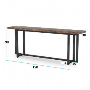 Consola Model Dice, Nuc/Negru, 150x30x90 cm - Img 3