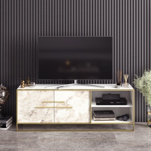Consola TV Polka Auriu 160x56.6x38.5 cm - Img 2