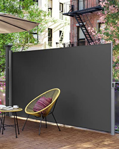 Copertina solara laterala, Songmics, Gri, 200x400 cm - Img 3