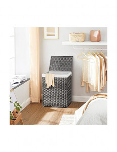 Cos de rufe, Songmics, 90L, LCB51WG, 46 x 33 x 60 cm - Img 2