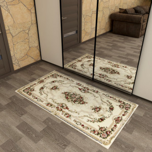 Covor Clasic Lotos Crem, 60x110 cm - Img 2