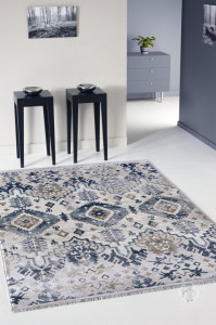 Covor PALERMO, Model 41 EKE, Crem/Gri 120x170 cm , 2278 gr/mp - Img 2