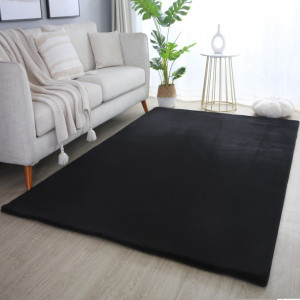 Covor Pouffy V1 Negru 200 x 290cm - Img 1