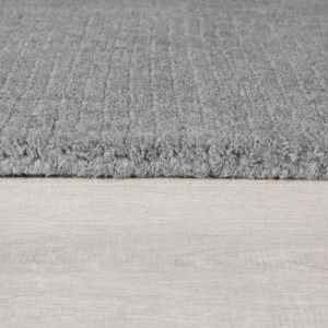 Covor Textured Wool Border GREY MARL 200X290 cm, Flair Rugs - Img 5
