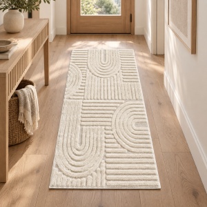 Covor tip Traversa VivaDeco Art V1, 80 x 150 cm, Crem, 100% Polipropilena, Fir 8 mm, 1900 g/mp, OEKO-TEX Standard 100 - Img 15
