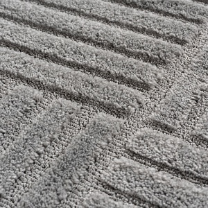 Covor tip Traversa VivaDeco Art V3, 60 x 110 cm, Silver, 100% Polipropilena, Fir 8 mm, 1900 g/mp, OEKO-TEX Standard 100 - Img 3