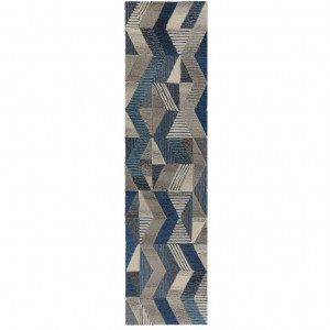 Covor traversă Asher Albastru 60X230 cm, Flair Rugs - Img 2