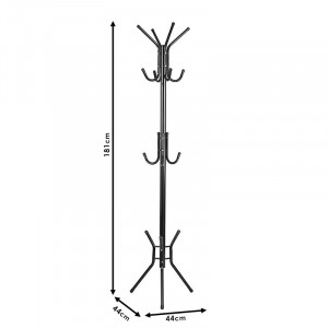 Cuier haine tip pom Piero metal negru D44x181cm - Img 4