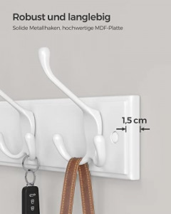Cuier Model Mayo, Alb, 40x11x7 cm