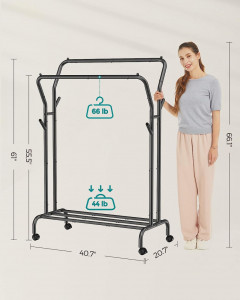 Cuier Model Zhang, Negru, 153x54.5x103 cm - Img 5