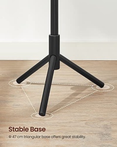 Cuier tip pom Model Sawyer, Negru, 47x47x175 cm - Img 5