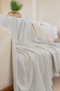 Cuvertura pentru Canapea Model Woven Cozy Grey - Img 2