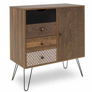 Dulap cu Sertare Boho Walnut 79.5x39.5x86 cm - Img 1