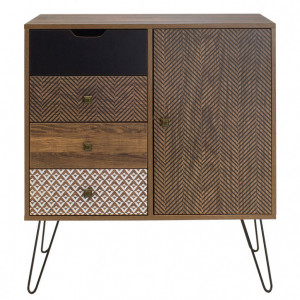 Dulap cu Sertare Boho Walnut 79.5x39.5x86 cm - Img 5