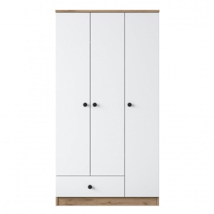 Dulap haine Model BA117, Alb/Nuc, 90x42.5x170 cm - Img 9