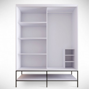 Dulap haine Model Martin, Alb, 150x57x200 cm - Img 8
