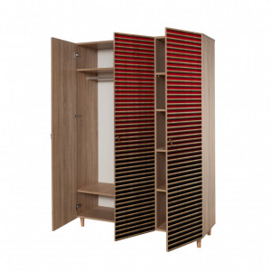 Dulap haine Model Mode-221, Multicolor, 135x52x192 cm - Img 5