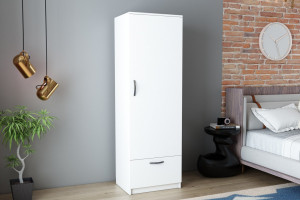Dulap haine Model Santa, Alb, 60x47.1x187 cm - Img 3