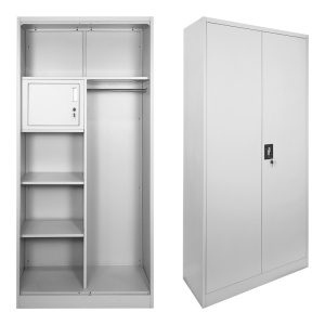 Dulap Metalic depozitare exterior/interior Zogi, gri deschis, 90x45x180 cm