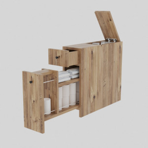 Dulap multifunctional Model Calencia, Stejar, 19x60x55 cm - Img 4