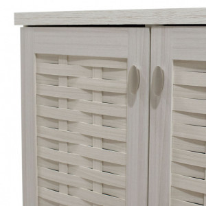 Dulap Pantofi Model Zion, Alb / Gri, 115,5x40x92 cm - Img 7