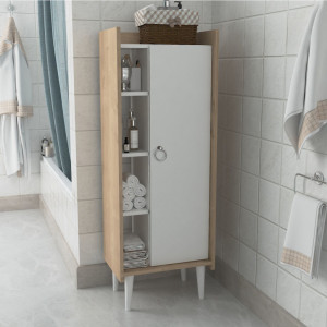 Dulap Pentru Baie LagomoodRuby Oak-Alb
