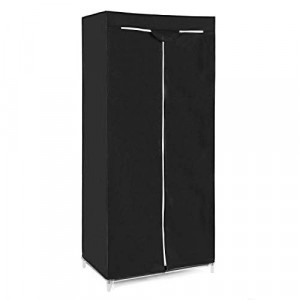 Dulap pentru haine, Songmics, Negru, 75x45x160 cm - Img 6