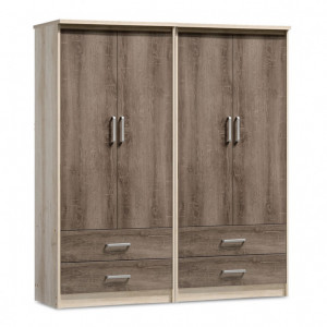 Dulapuri Olympus Cu 4 Uși Și 4 Sertare Culoare Castillo-Toro 162x57x183 cm - Img 1