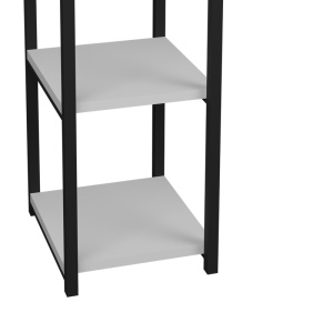 Etajeră Harvey, alb/negru, 33x28x100 cm - Img 5