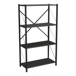 Etajeră Jackrey, antracit/negru, 60x30x114 cm