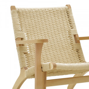 Fotoliu Chiara lemn de fag culoare lemn natural - scaun franghie culoare lemn naturala 70x68x75cm - Img 6
