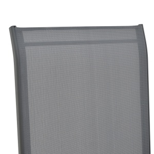 Fotoliu de exterior, Model Azelie, culoare gri inchis, aluminiu si textil, 77x55x94 cm - Img 7