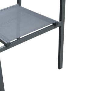 Fotoliu de exterior, Model Moly, culoare antracit, aluminiu si textil, 56,5x61x87,5 cm - Img 7
