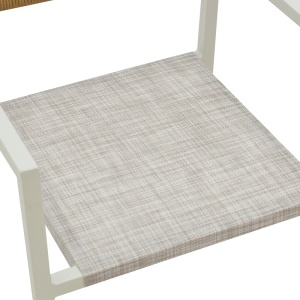Fotoliu de exterior, Model Savor, culoare alb si natural, aluminiu si textil, 55x58x63 cm - Img 12