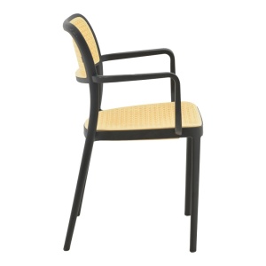 Fotoliu de exterior, Model Westley, culoare bej si negru, Polipropilena, 58x47x81 cm - Img 11