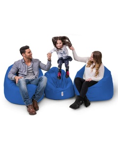 Fotoliu de grădină tip Bean Bag Model Iyzi 100, Albastru - Img 5
