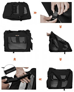 Geanta de transport animale, Feandrea, Negru, 91.0x63.0x63.0 cm - Img 7
