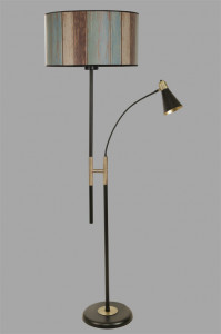 Lampadar Forza Siyah Lambader Silindir Renkli Abajurlu Multicolor - Img 3