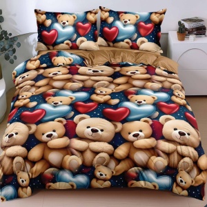 Lenjerie Bumbac Satinat 4 Piese Honeykins