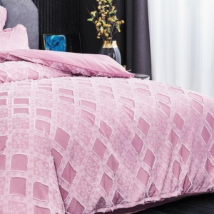 Lenjerie cu Broderie si Insertii Neat Romb Lila 6 Piese (Finet) - Img 2