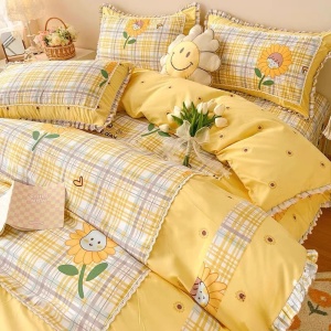 Lenjerie cu Broderie si Volanase Sunny, 4 Piese (Finet) - Img 2