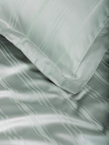 Lenjerie de pat dublu, Bambus Model Bamboo Stripe Mint - Img 4