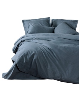 Lenjerie de pat dublu Model Plain Anthracite - Img 3