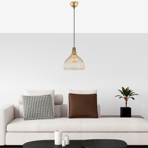 Lustra Cafu Auriu 25x25x123 cm - Img 2