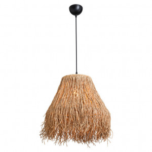 Lustra cu o singura lumina PWL-1126, E27 maro, 36.5x90 cm - Img 2