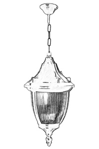 Lustra de exterior M1 Negru 70x35 cm - Img 2