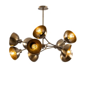 Lustra Dram Caramiziu 75x75x60 cm - Img 2