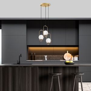 Lustra Skew Auriu 55x185x55 cm - Img 3